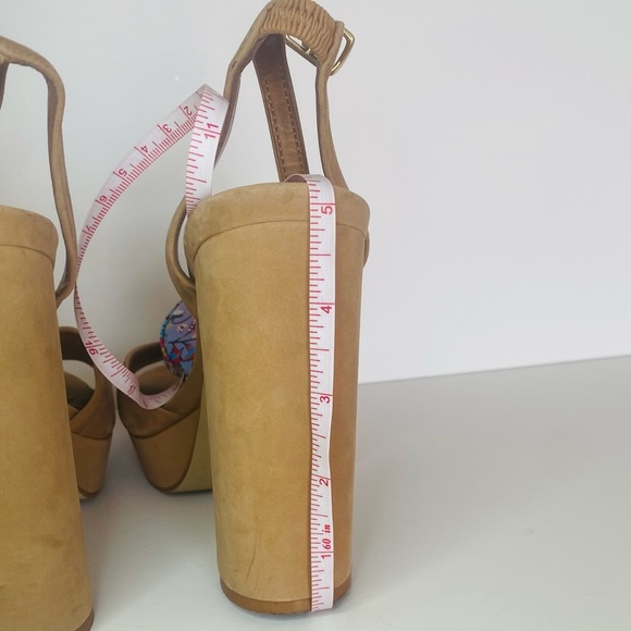 STEVE MADDEN - Platforms Tan Spring Block Heels - Picture 2 of 6